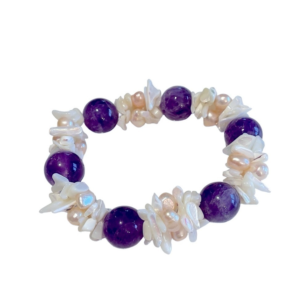 Amethyst’s and pearl Bracelet